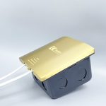 Hộp điện âm sàn, chống nước bằng đồng Tenko TK-J06 Màu Vàng (5)