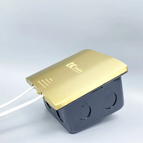 Hộp điện âm sàn, chống nước bằng đồng Tenko TK-J06 Màu Vàng (5)