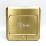 Ổ cắm điện âm sàn 1 ổ 3 chấu + 2 ổ mạng LAN Tenko TK-J02-22 Màu Vàng (2)