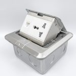 Ổ cắm điện âm sàn 1 ổ cắm 3 chấu + 1 cổng LAN Tenko TK-J02-04 Màu Bạc (3)