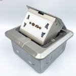 Ổ cắm điện âm sàn 2 ổ 3 chấu Tenko TK-J02-13 màu bạc (5)