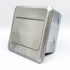 Ô cắm mạng âm sàn 2 cổng LAN RJ45 Tenko TK-J02-02 Màu Bạc (2)