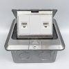 Ô cắm mạng âm sàn 2 cổng LAN RJ45 Tenko TK-J02-02 Màu Bạc (4)