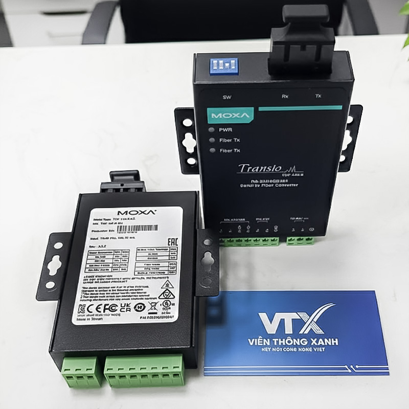 Ảnh thực tế Bộ chuyển đổi RS-232_422_485 sang cáp quang Singlemode TCF-142-S-SC