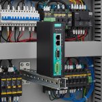 Ảnh thực tế của bộ chuyển đổi 10_100M Ethernet sang 1 cổng RS-232_485_422 Nport 5150A sau khi lắp đặt...