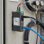 Converter Moxa IMC-21-S-SC 10_100BaseT(X) sang 100BaseF(X) đã được lắp đặt