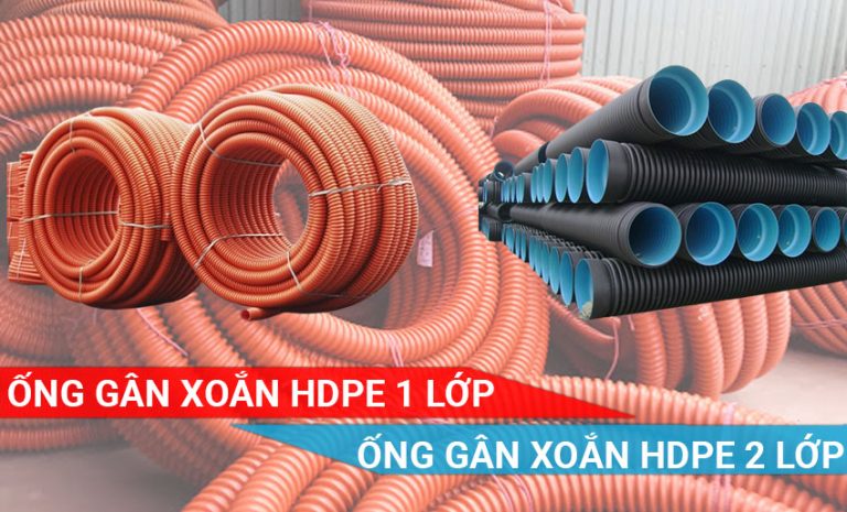 phân biệt ống gân xoắn HDPE 1 lớp và 2 lớp