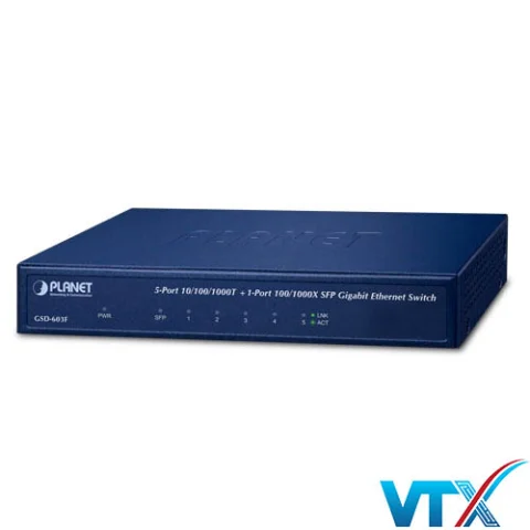 Bộ chuyển mạch Switch 5-port Gigabit GSD-603F