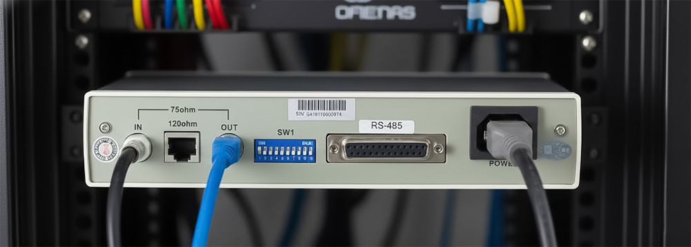 E485 Bộ chuyển đổi tín hiệu RS-485_422 sang E1 được lắp đặt trong ứng dụng thực tế