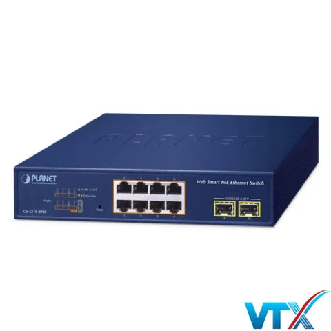 Switch Planet GS-2210-8P2S 8 cổng10/100/1000T + 2 SFP