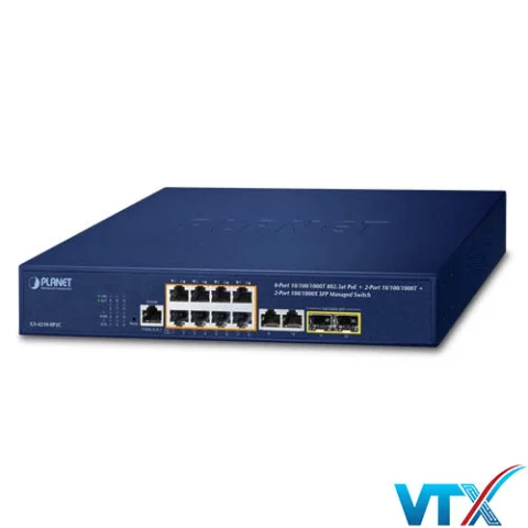 Switch chia mạng Planet GS-4210-8P2C được quản lý