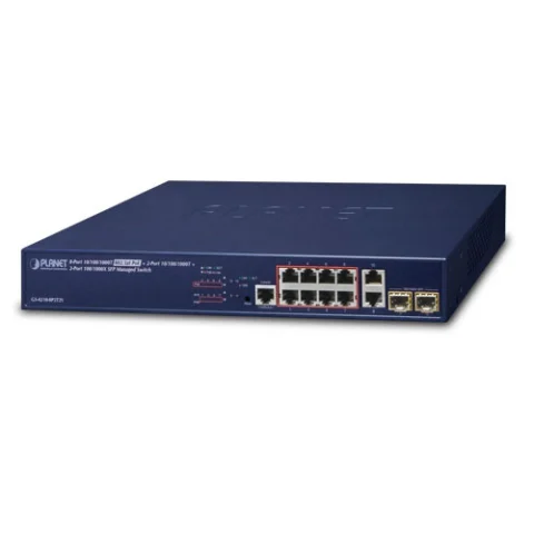 GS-4210-8P2T2S Switch quản lý 10 x 1G + 2x 1G mini-GBIC / SFP