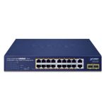 GSD-2022P - Switch để bàn 16-Port 101001000T 802.3at PoE + 2-Port 101001000T + 2-Port 1000X SFP