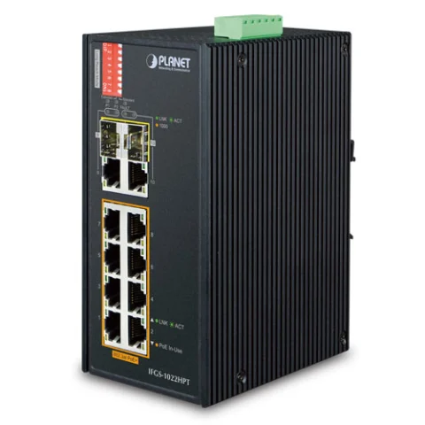 Switch Planet IFGS-1022HPT 8 cổng 10/100TX 802.3at PoE