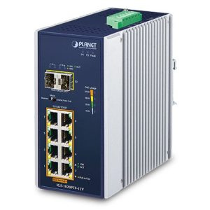 Switch Planet IGS-1020PTF-12V 8x1G 802.3at PoE + 2x1G SFP