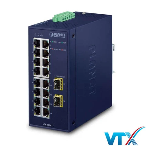 IGS-1820TF - Switch 16-Port 10/100/1000T + 2-Port 1000X SFP