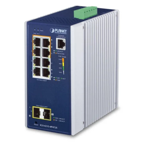 IGS-4215-4P4T2S Switch công nghiệp 4x1G/PoE + 4x1G RJ45 + 2x1G SFP