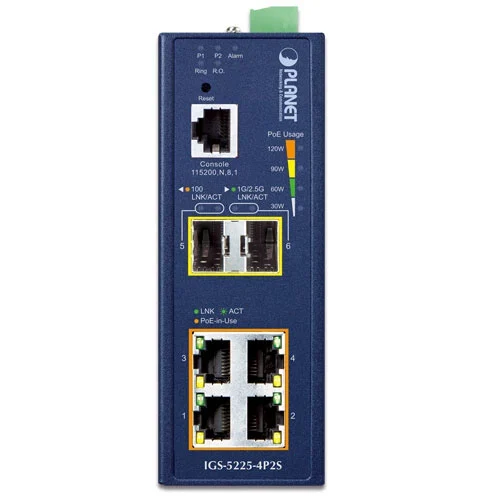 IGS-5225-4P2S Switch công nghiệp L2+ 4x1GPoE + 2x1G2.5G SFP (2)