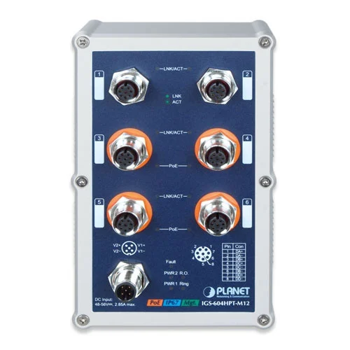IGS-604HPT-M12 Switch công nghiệp IP67 4x1G 802.3at PoE + 2x1G (2)