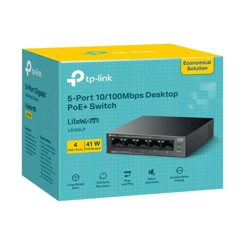 LS105LP Switch TP-LINK Để Bàn 5 Cổng 10/100Mbps với 4 Cổng PoE