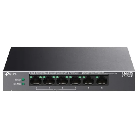 LS106LP Switch TP-LINK Để Bàn 6 Cổng 10/100Mbps với 4 Cổng PoE