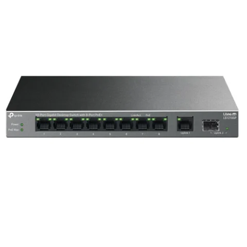 LS1210GP Switch TP-LINK Để Bàn Gigabit 10 Cổng với 8 Cổng PoE+