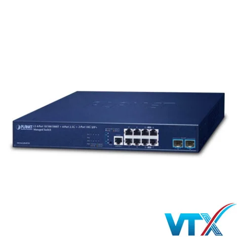 Switch L3 PLANET MGS-6320-8T2X - 4-Port 10/100/1000T