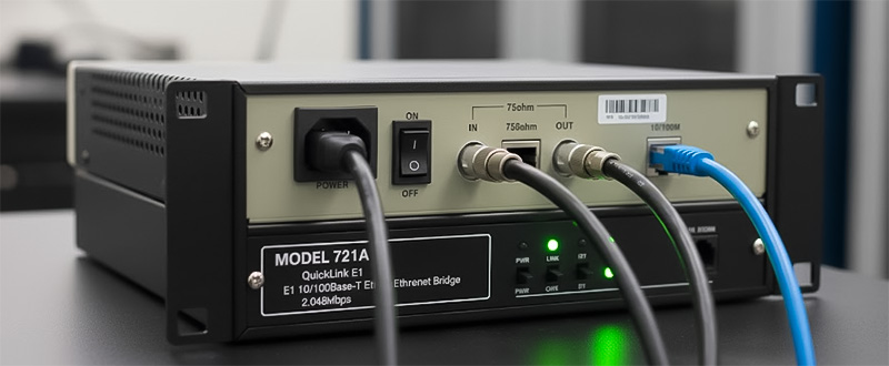 MODEL7211A Bộ chuyển đổi E1 sang Ethernet sau khi lắp đặt