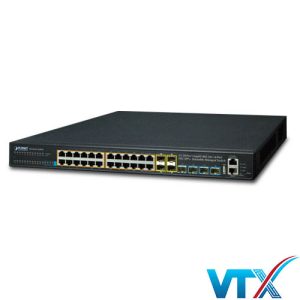 SGS-6341-24P4X – Switch Layer 3 24-Port 10/100/1000T 802.3at PoE + 4-Port 10G SFP+