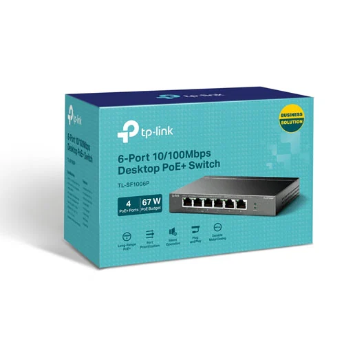 TL-SF1006P Switch TP-Link Để Bàn 6 Cổng 10100Mbps với 4 Cổng PoE+ (6)
