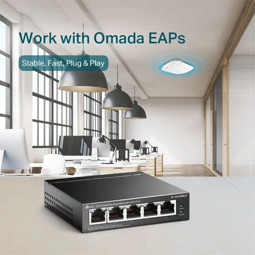 TL-SG1005LP Switch để bàn 5 cổng Gigabit với 4 cổng PoE+ (3)
