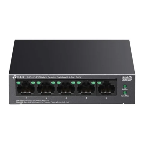TL-SG105 Switch TP-LINK Để Bàn 5 Cổng 10/100Mbps với 4 Cổng PoE