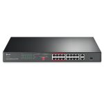 TL-SL1218P Switch TP-LINK lắp rack 16 cổng POE+ 10100 Mbps + 2 cổng Gigabit (1)