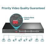 TL-SL1226P Switch TP-LINK 24 cổng POE+ 10100Mbps + 2 cổng Gigabit (2)