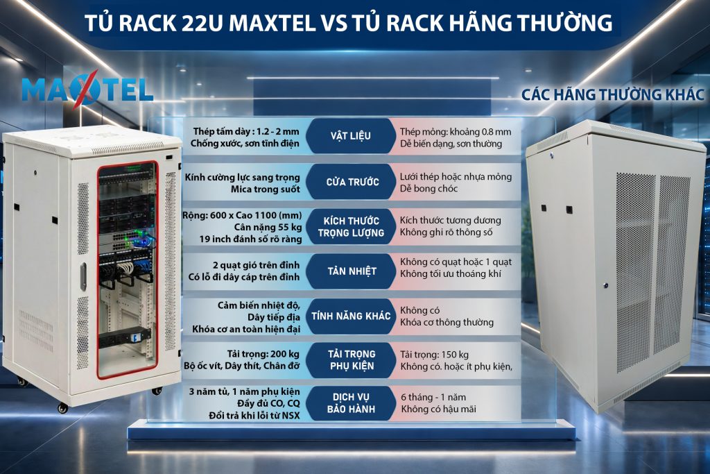 tủ rack 22U