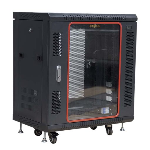 Mặt trước góc nghiêng phải tủ rack 12U