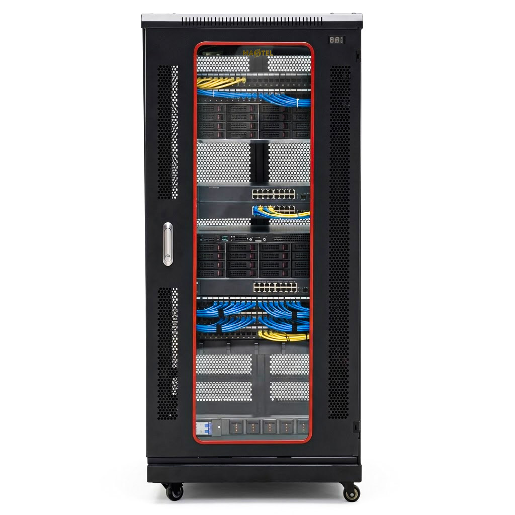 Tủ rack 27U màu đen