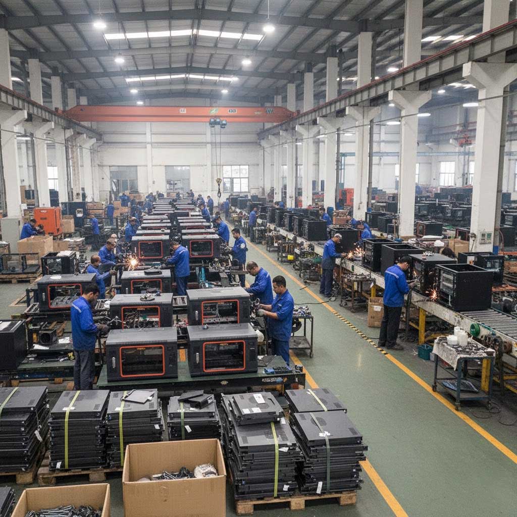 nhà xưởng sản xuất tủ rack 6u