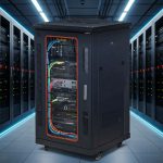 tủ mạng 20u trong phòng dữ liệu