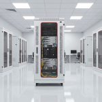 tủ mạng 22u trong môi trường máy chủ bệnh viện