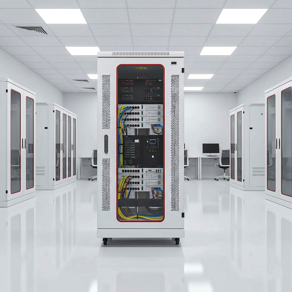 tủ mạng 22u trong môi trường máy chủ bệnh viện
