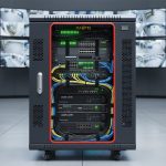 tủ rack 15u800 trong phòng điều khiển camera giám sát