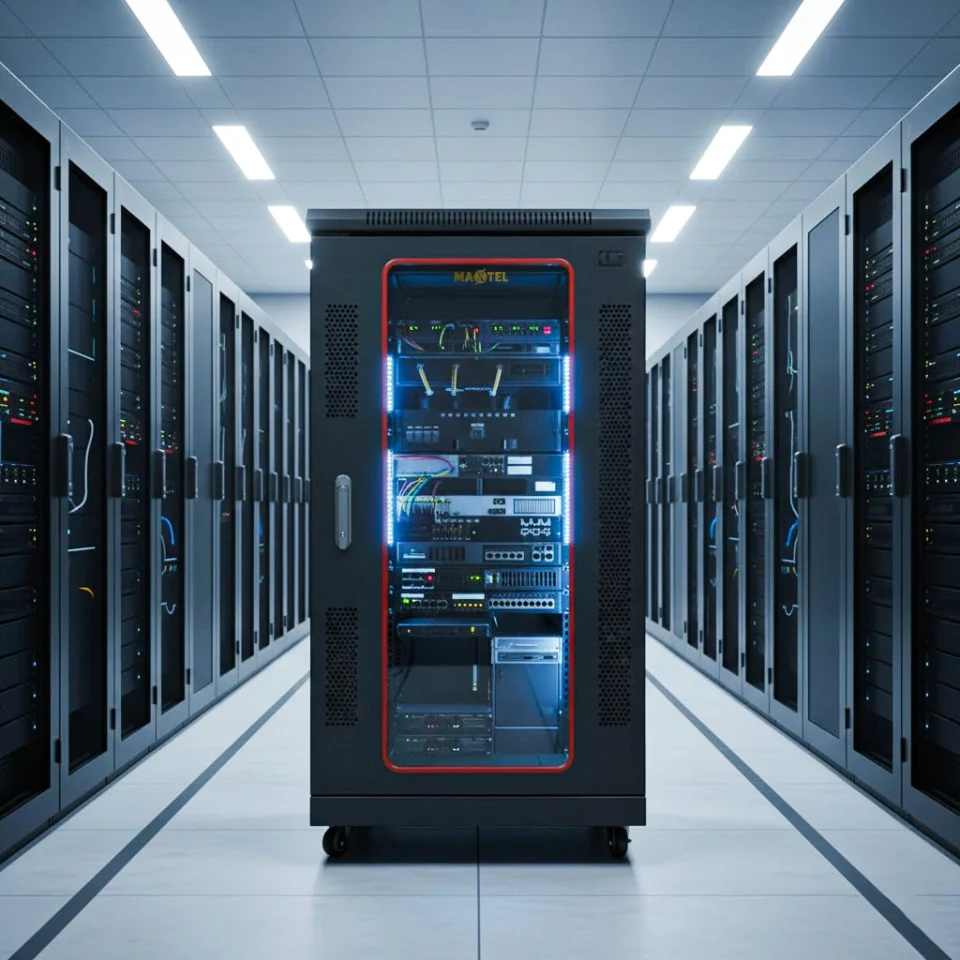 tủ rack 20u d800 trong trung tâm dữ liệu