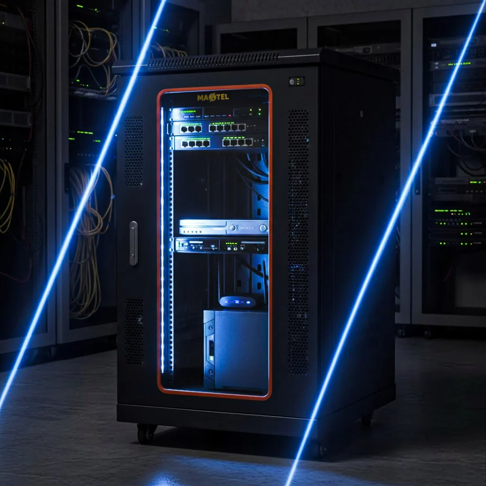 tủ rack 20u trong phòng giám sát