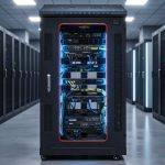 tủ rack 20u trong trung tâm dữ liệu mini