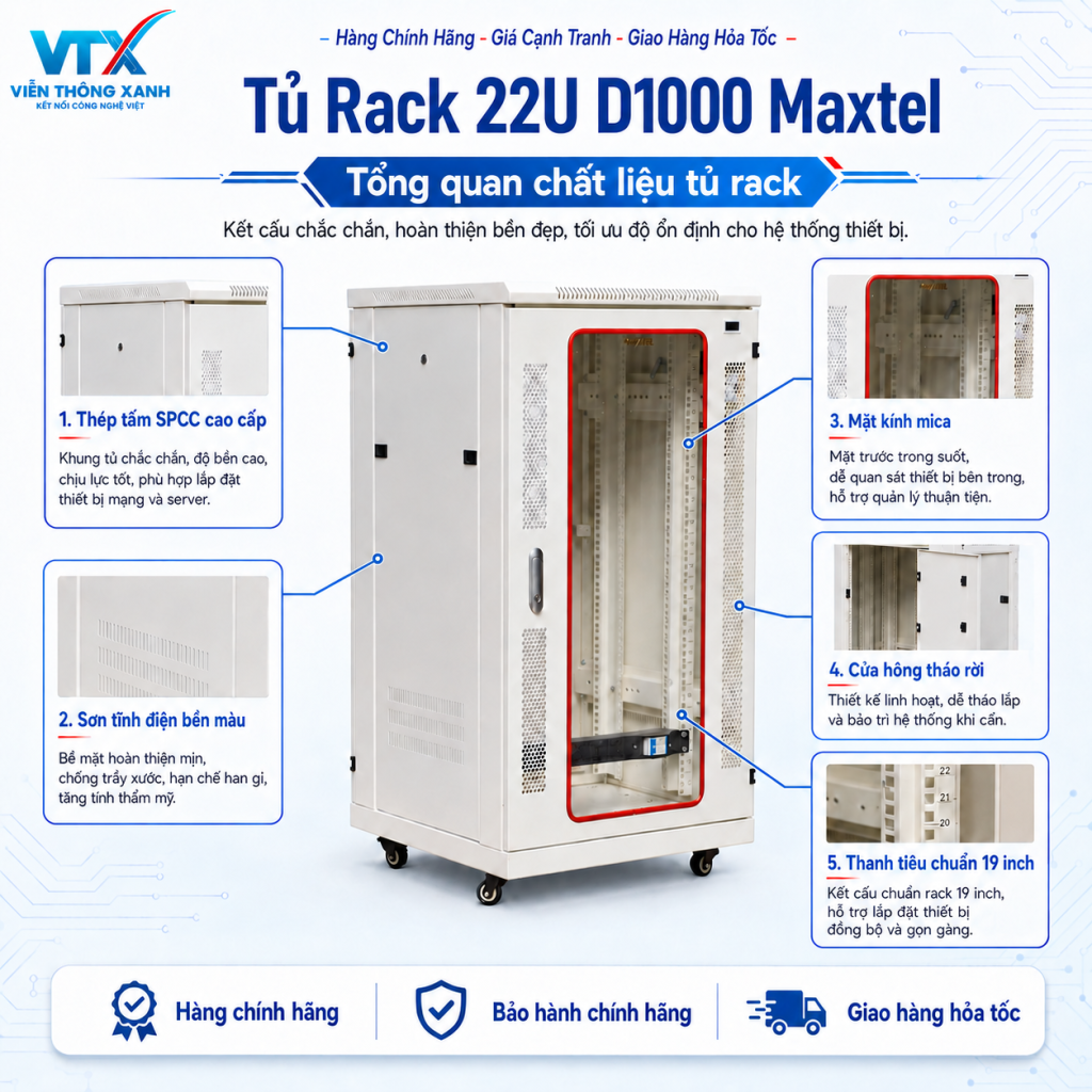 tu-rack-22u-d1000