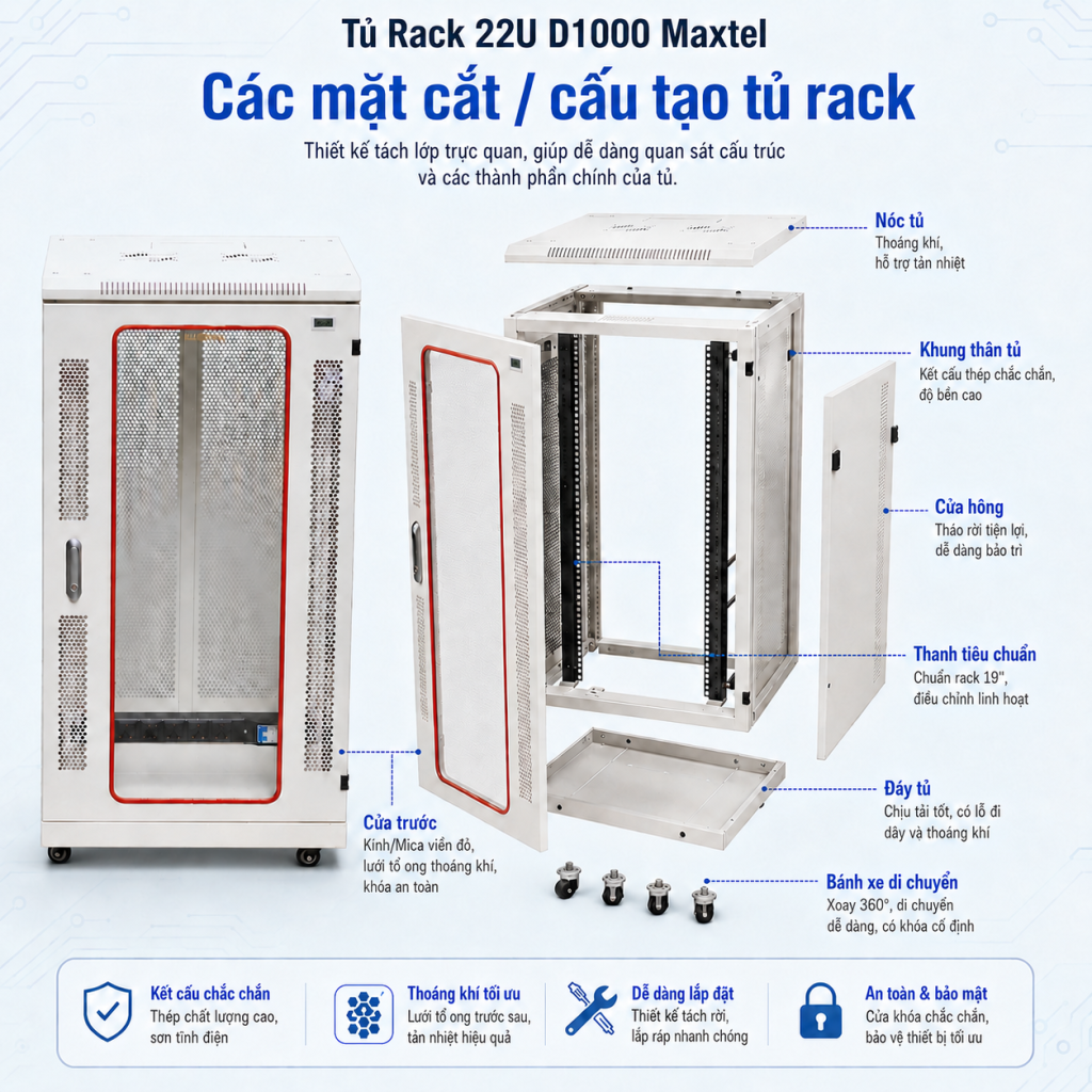 tu-rack-22u-d1000
