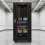 tủ rack 27u trong trung tâm lưu trữ NAS doanh nghiệp