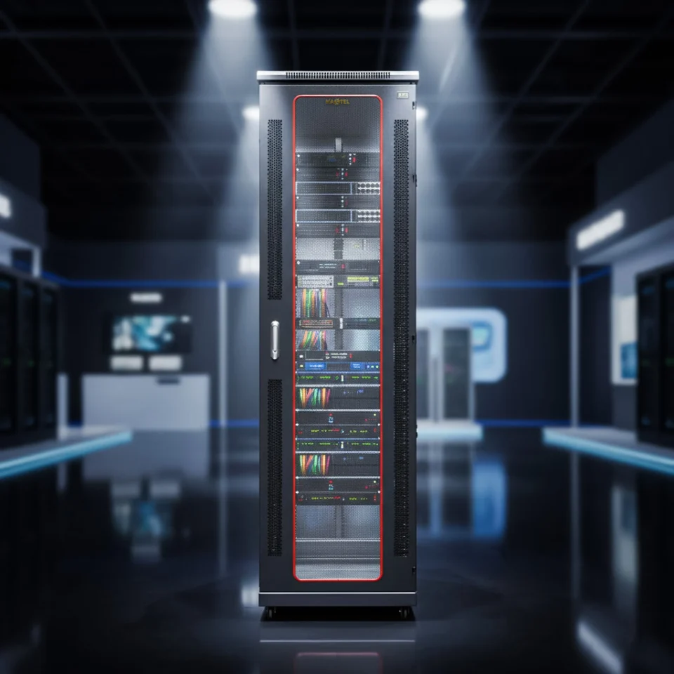 tủ rack 42u maxtel trong Showroom công nghệ cao