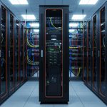 tủ rack 42u maxtel trong trung tâm dữ liệu doanh nghiệp